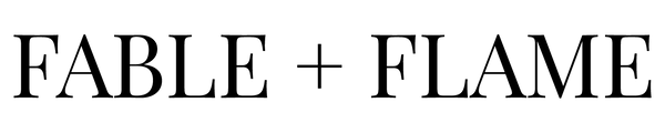 FABLE + FLAME logo on transparent background